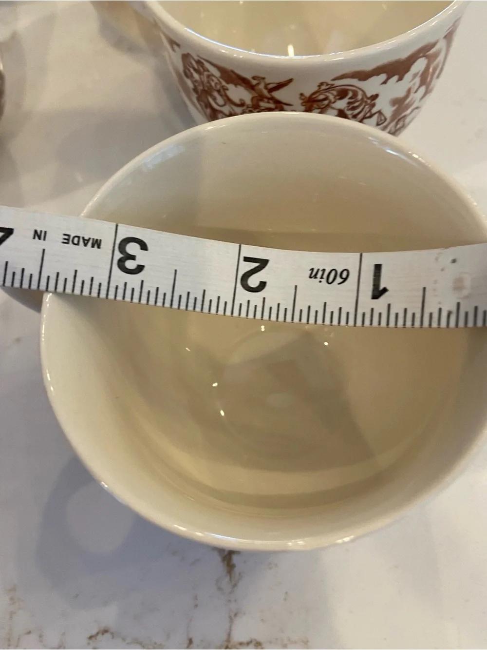 Tea Cup & Saucer Service For (8) New York Harbor Scene, State Seal By Fair Winds